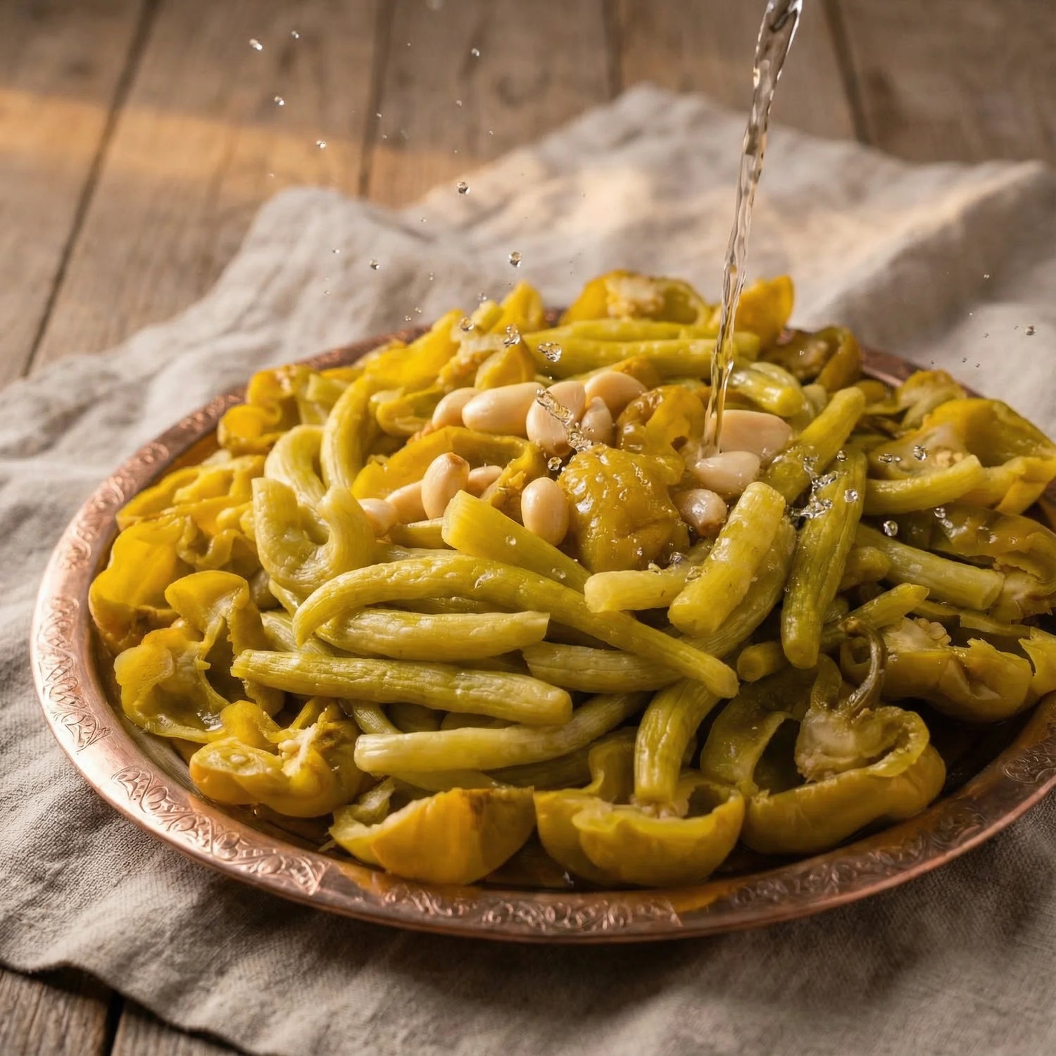 Acısız Acur–Biber Karışık Turşu 5 Litre Pet Kavanoz – Ev Yapımı Antep Usulü