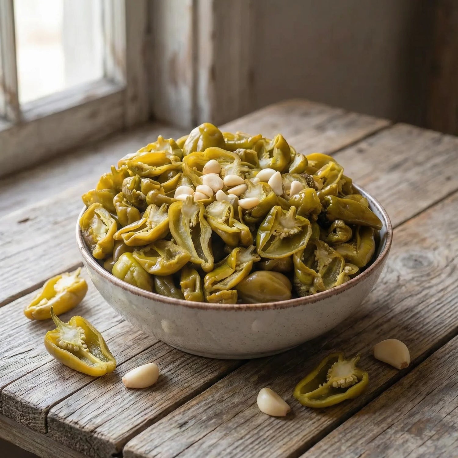 Acı Antep Biberi Turşusu 1700cc Cam Kavanoz – Gaziantep Usulü, Doğal & Katkısız