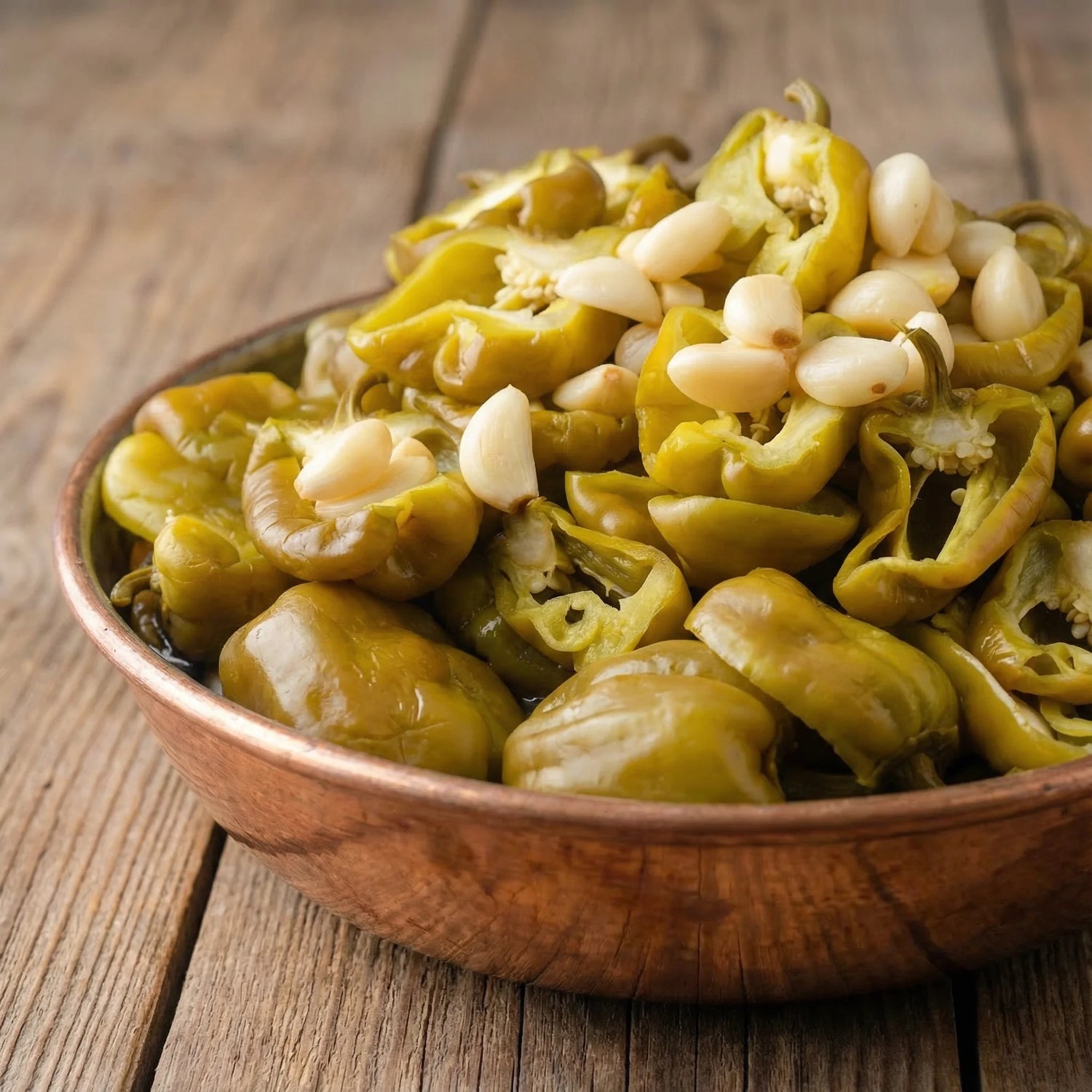 Acı Antep Biberi Turşusu 1000cc Cam Kavanoz – Gaziantep Usulü, Doğal & Katkısız