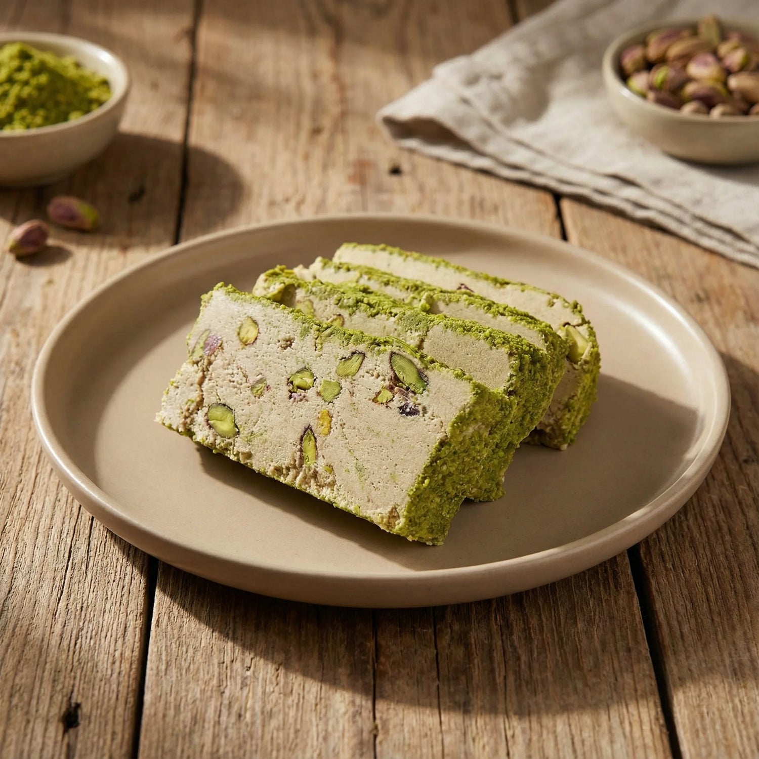 Fıstıklı Helva 500g – Gerçek Tahin ve Antep Fıstığının Katkısız Buluşması