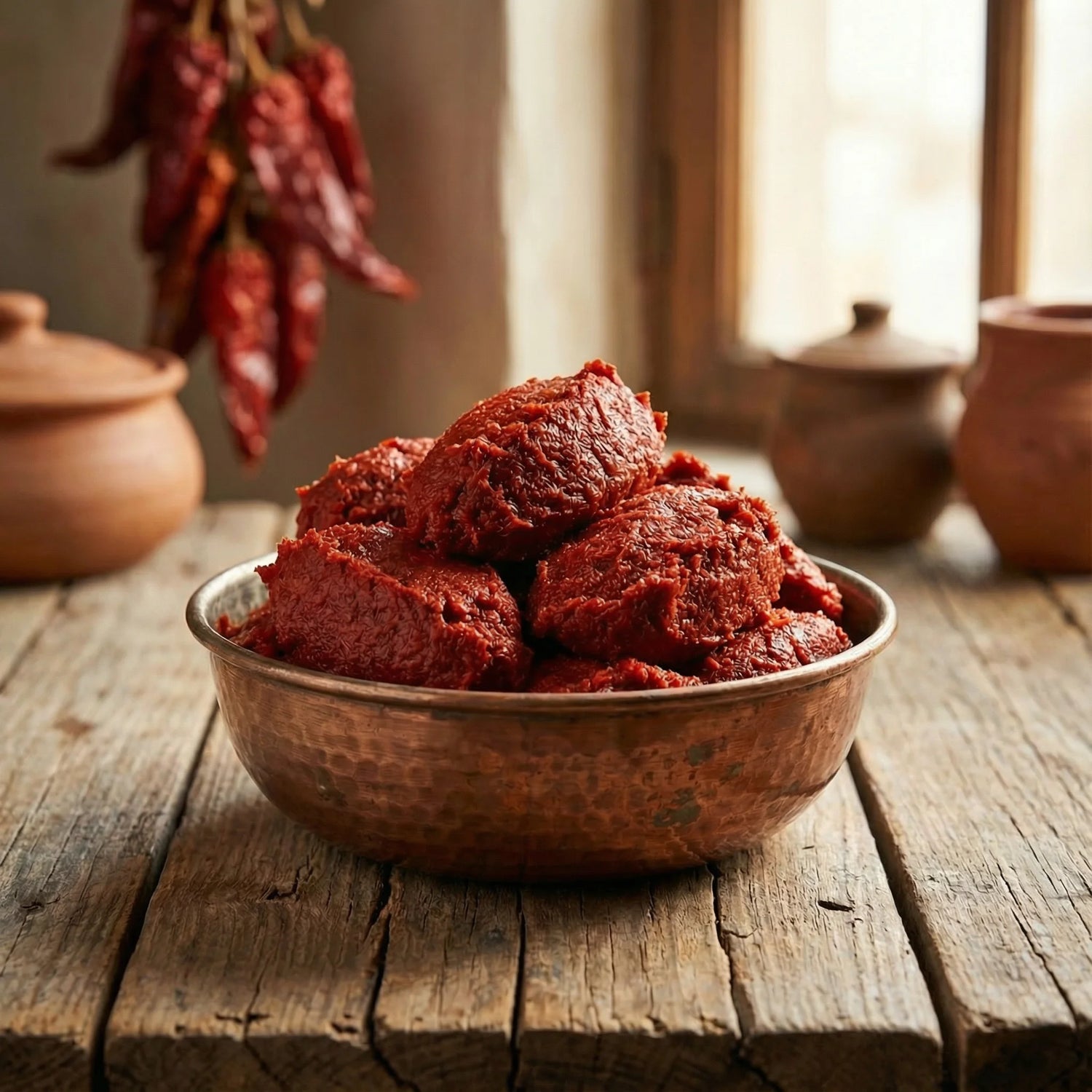 Acı Biber-Domates Karışık Salça | Gün Kurusu, Katkısız ve Ev Yapımı