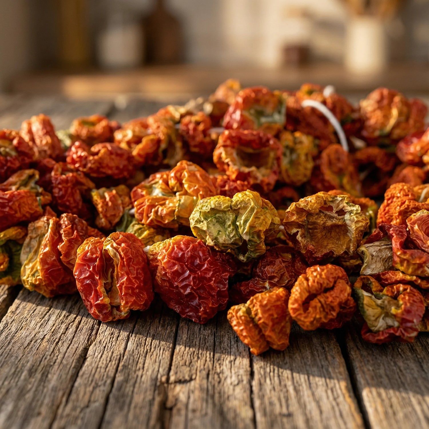 Dolmalık Tatlı Biber Kurusu – Antep Usulü Güneşte Kurutma | 1 Bağ 47-50 Adet