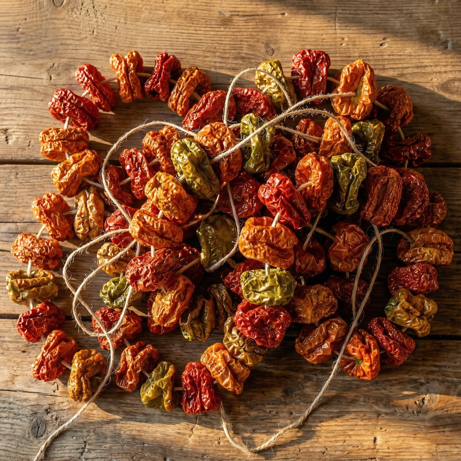 Dolmalık Acı Biber Kurusu – Antep Usulü Güneşte Kurutma | 1 Bağ