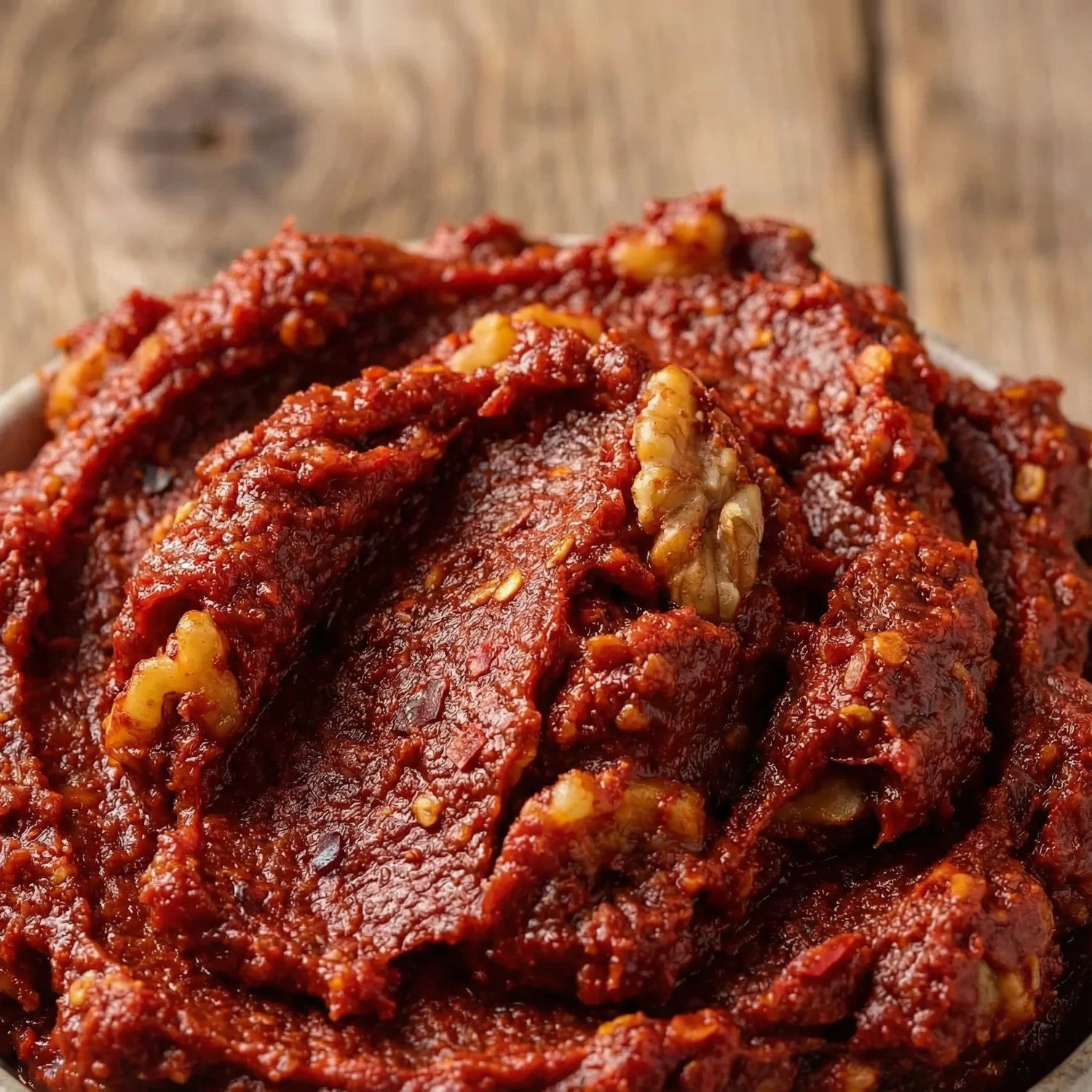 Kahvaltılık Acuka (Cevizli, Acılı) – Gaziantep Usulü Zeytinyağlı Ev Yapımı