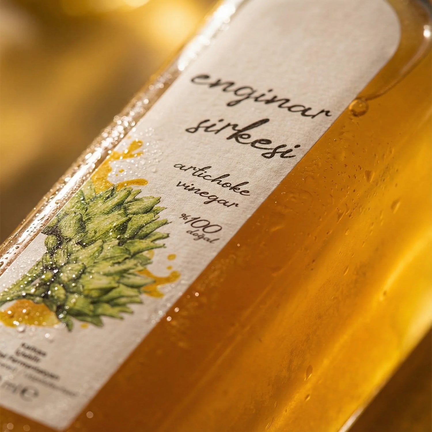 Enginar Sirkesi 500 ml – Doğal Fermente, Katkısız ve Cam Şişe