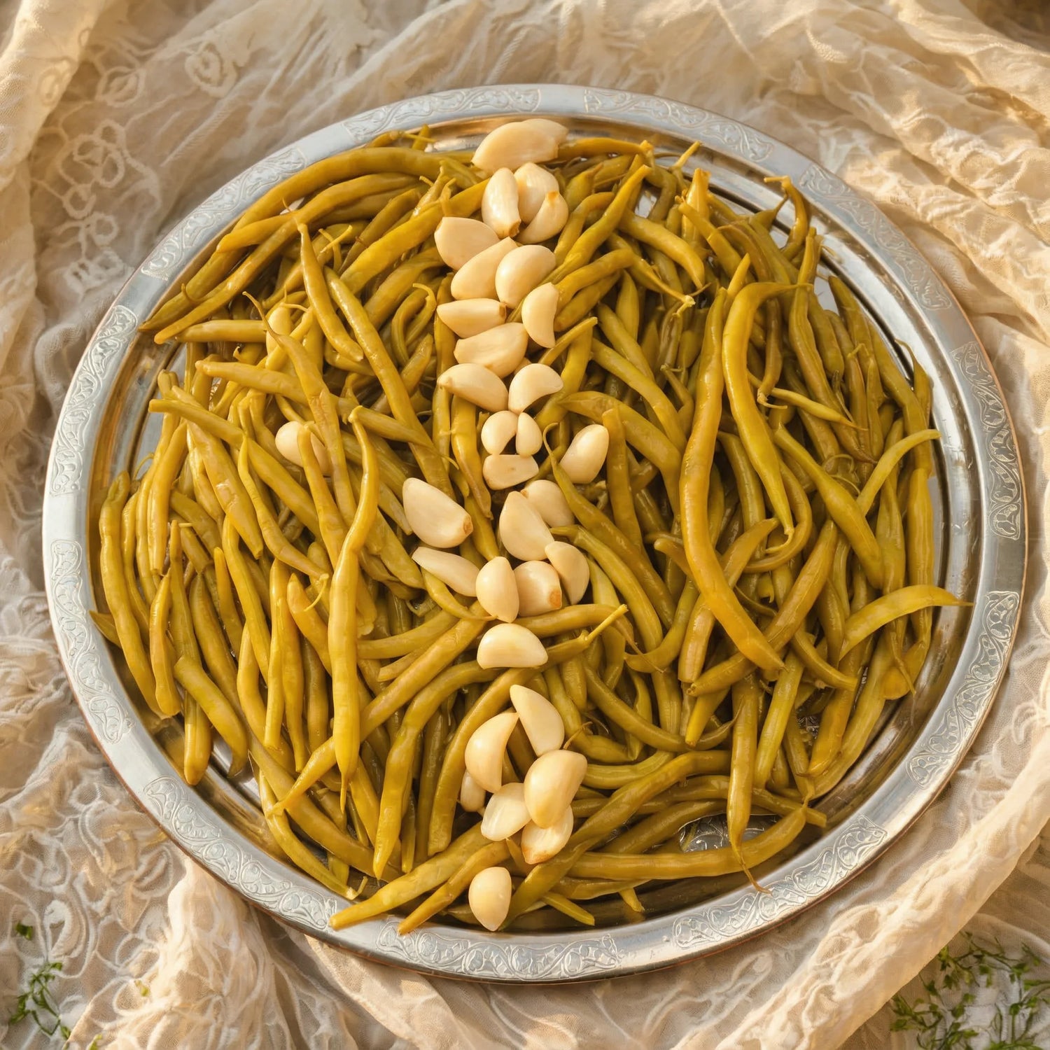 Fasulye Turşusu 1000cc Cam Kavanoz – Ev Yapımı Antep Usulü