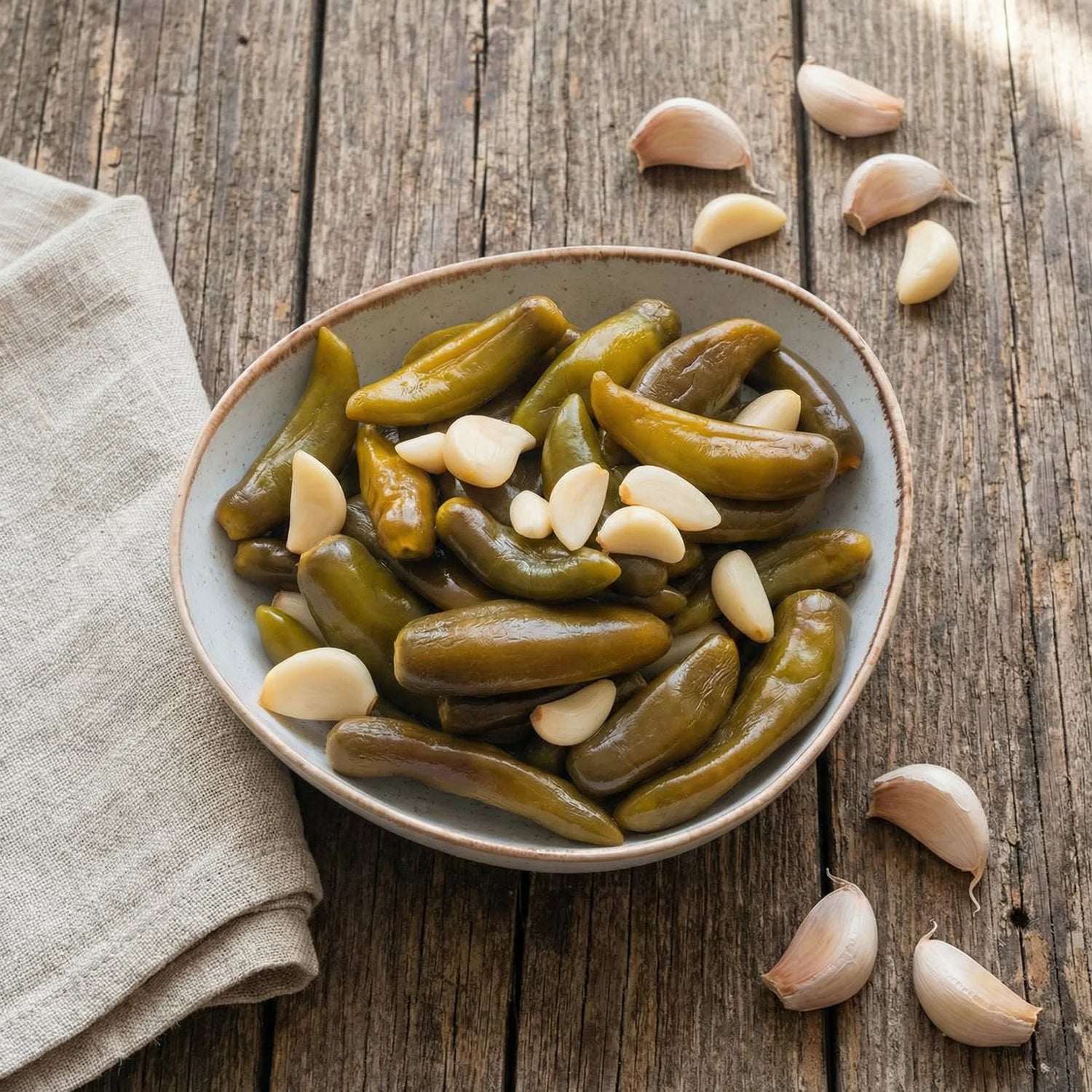 Jalapeno Turşusu 1000cc Cam Kavanoz – Ev Yapımı Antep Usulü (Dilimlenmemiş)