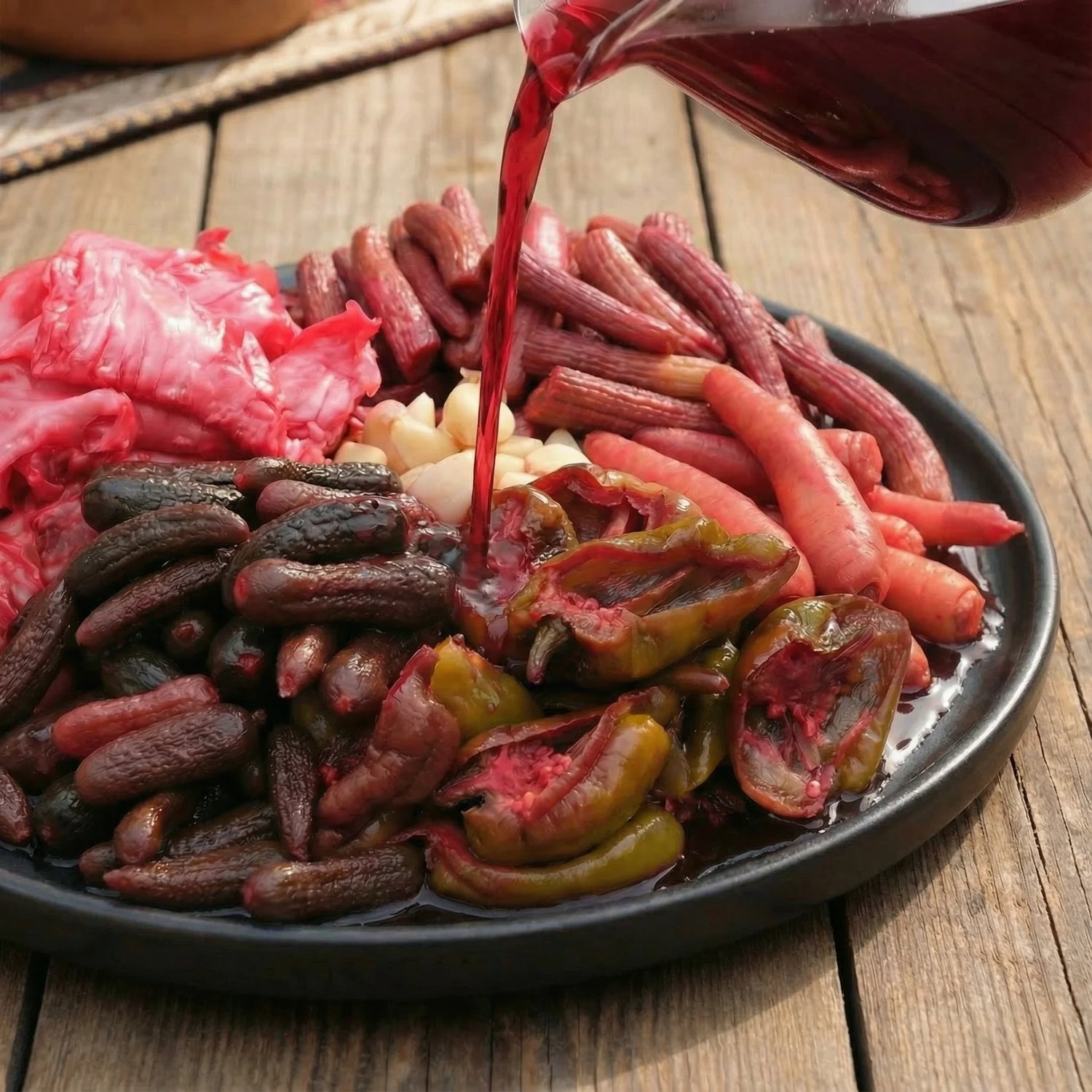 Acısız Kırmızı Pancar Sulu Karışık Turşu – Antep Usulü Kütür Lezzet | Budabenimolsun 5 L Pet Kavanoz