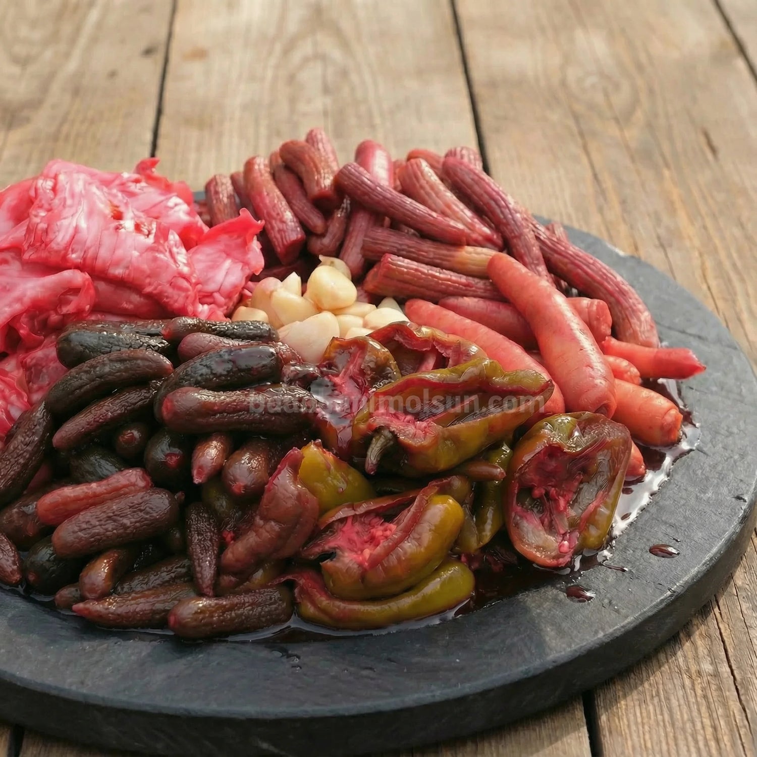 Kırmızı Pancar Sulu Acılı Karışık Turşu 5 Litre Pet Kavanoz – Ev Yapımı Antep Usulü