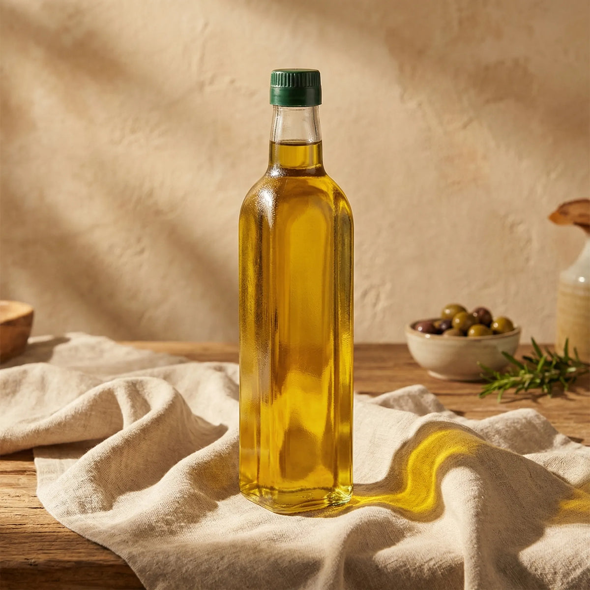 Paket içeriği: Sızma zeytinyağı — 500 ml, cam şişe